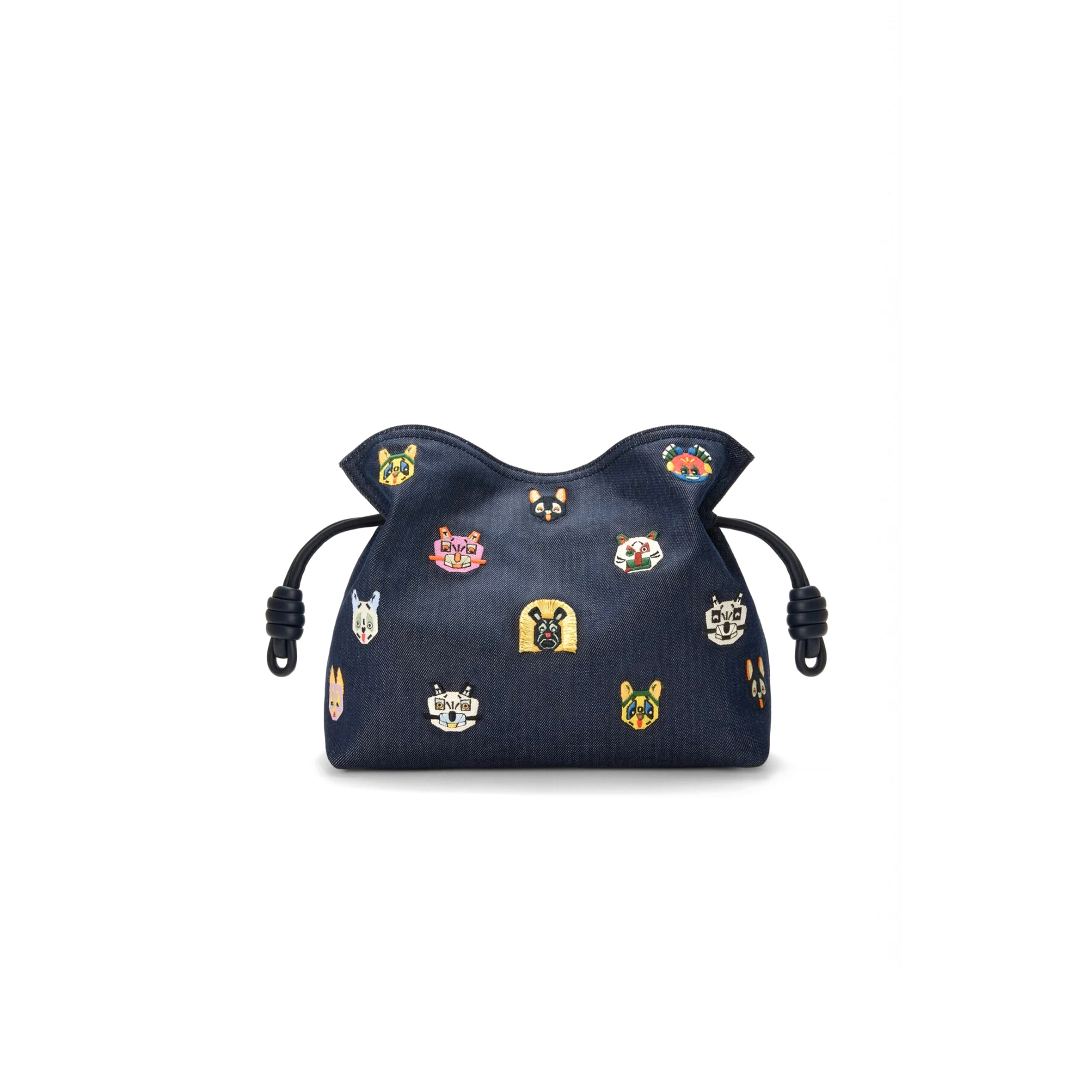 LOEWE CATS MEDIUM FLAMENCO CLUTCH IN DENIM A411FC1XDB (30*24.5*10.5cm)